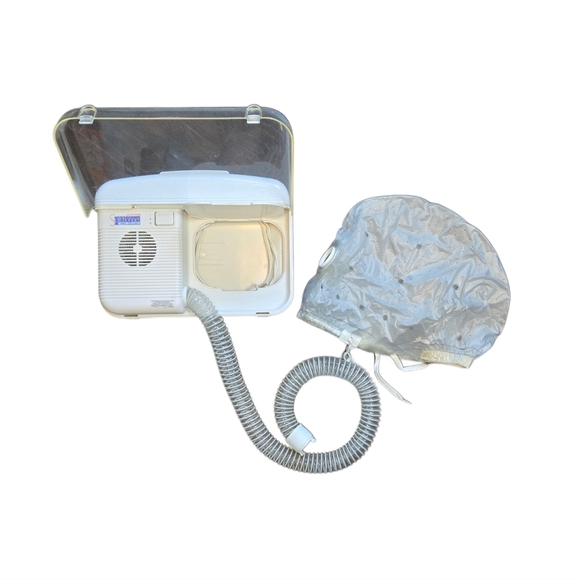 Windmere Soft Bonnet Portable Hair Dryer Vintage 2 Heat Settings, Compact Case - Picture 3 of 10